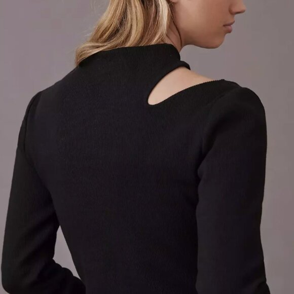 English Factory Anthropologie Cut Out Top Black XS - Picture 2 of 3